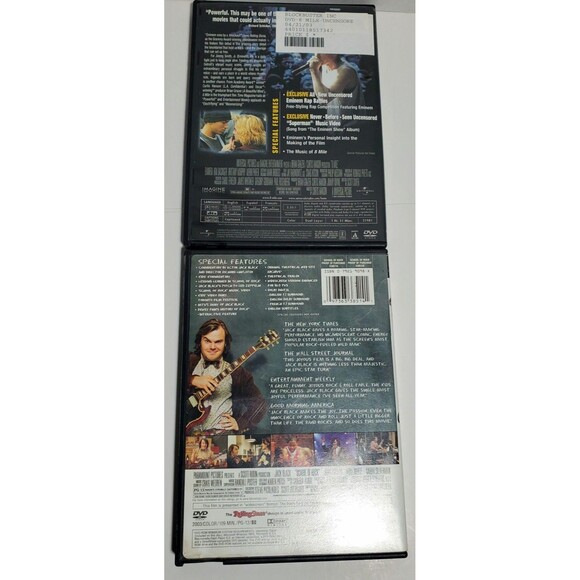 Music DVD Lot 6 Movies Ray 8 Mile Rock Star Elvis School of Rock Tested Working - Picture 7 of 14